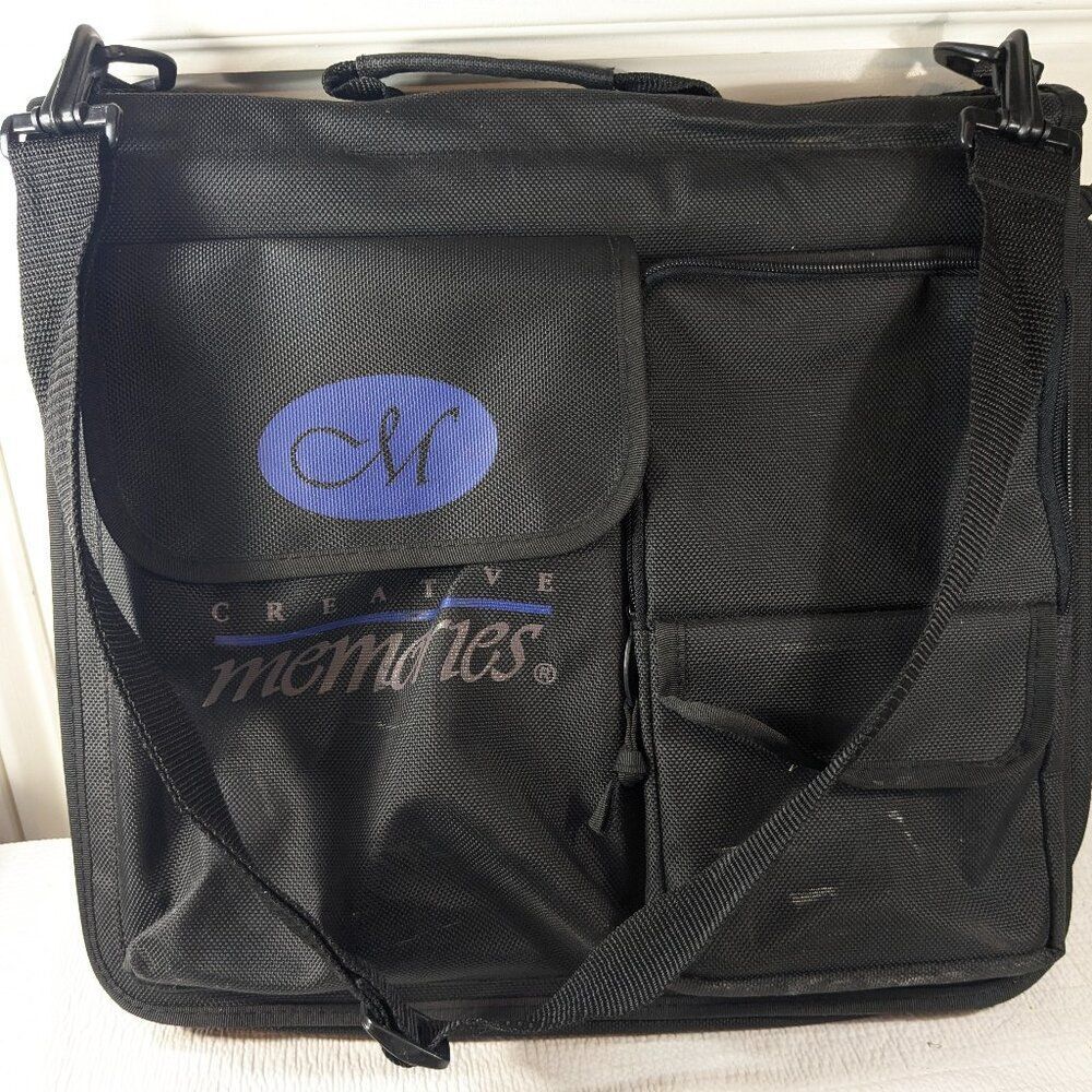 Creative Memories Memory Mate Tote Bag 3 Ring Binder Organizer Black storage